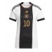 Camisa de time de futebol Alemanha Serge Gnabry #10 Replicas 1º Equipamento Feminina Mundo 2022 Manga Curta